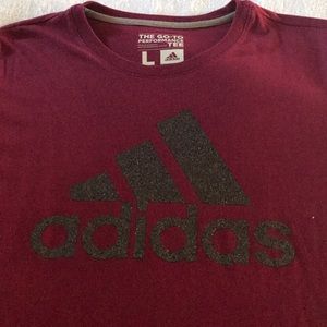 Adidas burgundy tee